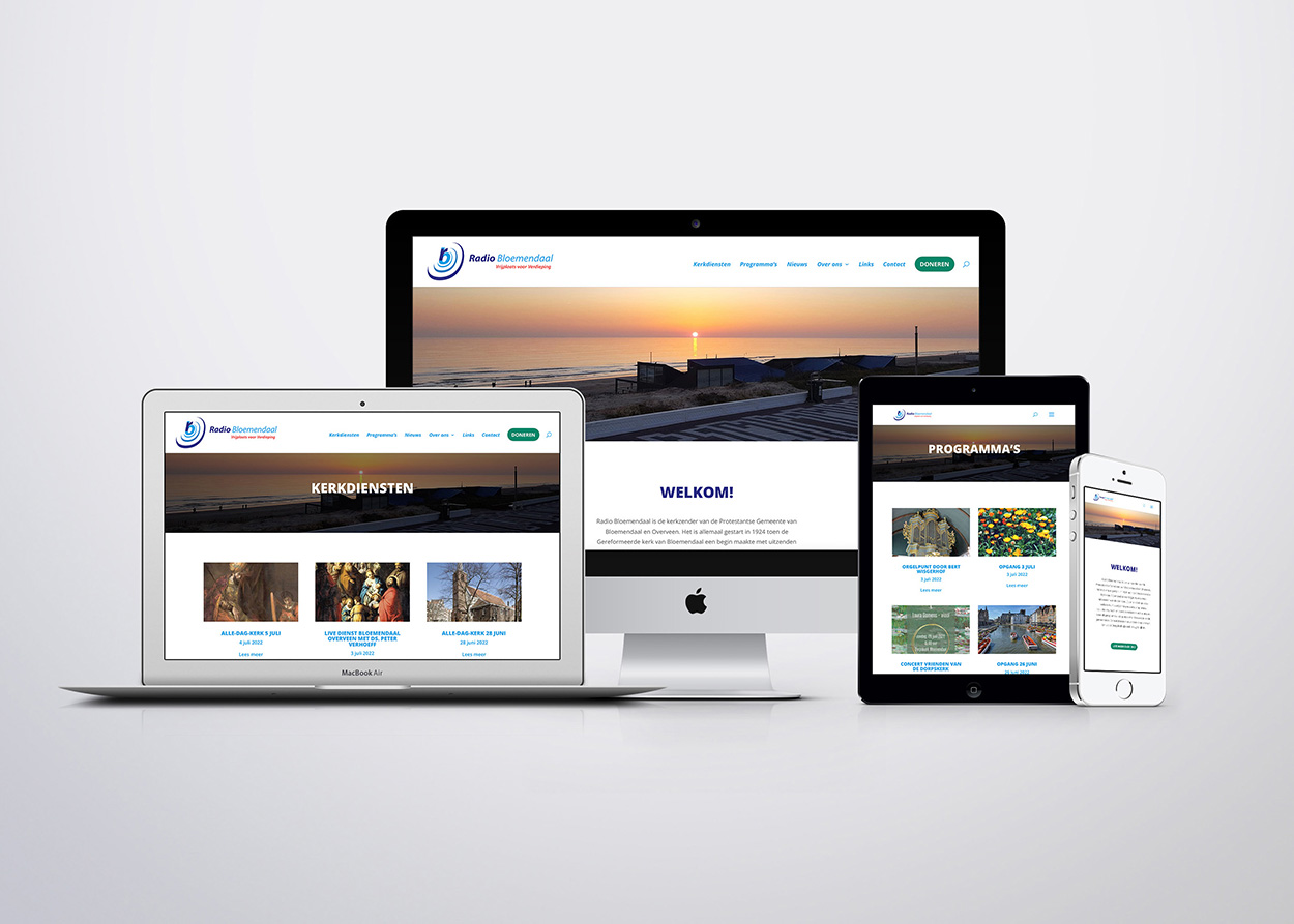 Radio Bloemendaal website mockup