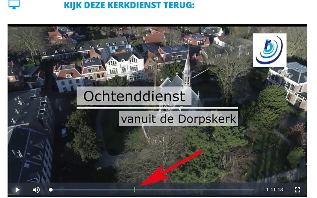 Terugkijken ochtenddienst, begin preek